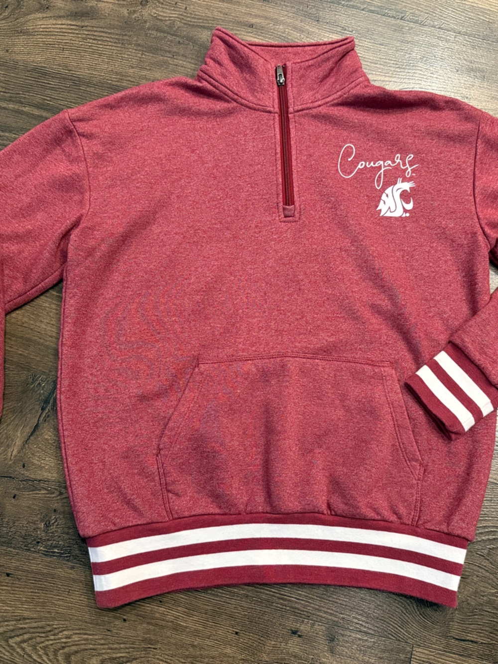 Champion Maroon Heather Cougars Quarter-Zip Pullover